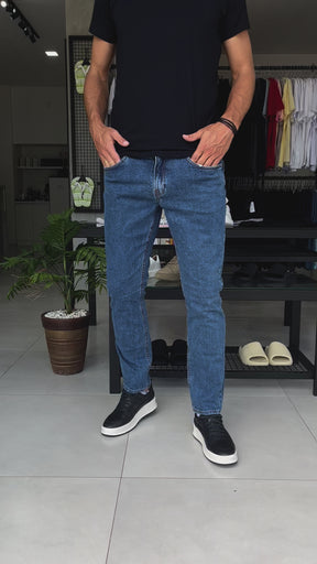 Calça Jeans Pocket Calvin Klein Azul Medio